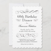 飲み物を食べ、扇情的に60誕生会があって下さい 招待状 (裏面)