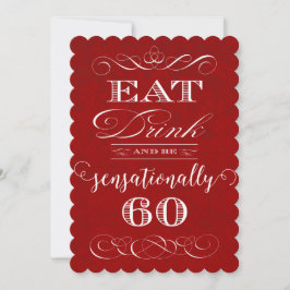 飲み物を食べ、扇情的に60誕生会があって下さい 招待状