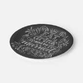 飲み物を食べ、結婚したがあって下さい ペーパープレート (アングル)