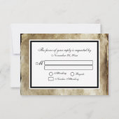 飲み物を食べ、結婚したがあって下さい-ヴィンテージはRSVPを壁紙を張ります 出欠カード (裏面)