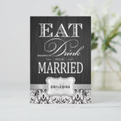 飲み物を食べ、結婚したがありまRSVPを結婚します 出欠カード (スタンド正面)