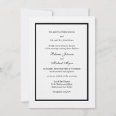 飲み物を食べ、結婚したが-リンネル紙の招待あって下さい 招待状 (裏面)