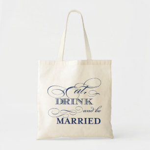 飲み物を食べ、結婚したな歓迎されたトートバックがあって下さい トートバッグ