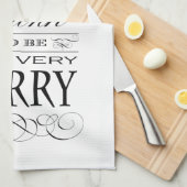 飲み物を食べ、非常に非常にメリーでエレガントなデザインがあって下さい キッチンタオル (四つ折り)