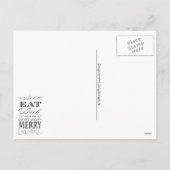 飲み物を食べ、非常に非常にメリーでエレガントなデザインがあって下さい シーズンポストカード (裏面)