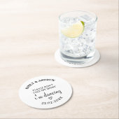 飲み物を飲まないで下さい、私は踊り結婚 ラウンドペーパーコースター (インサイチュ)