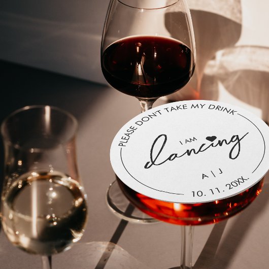 飲み物を飲まないで私は踊りモダンだ ラウンドペーパーコースター