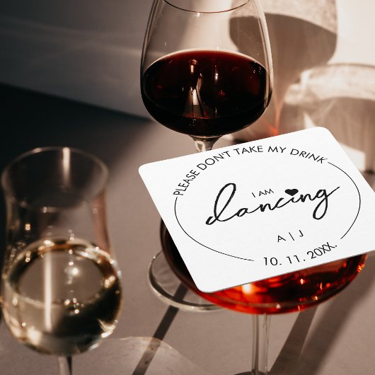 飲み物を飲まないで私は踊りモダンだ ラウンドペーパーコースター