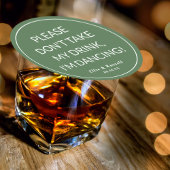 飲み物を飲まないで私は踊り結婚 ラウンドペーパーコースター