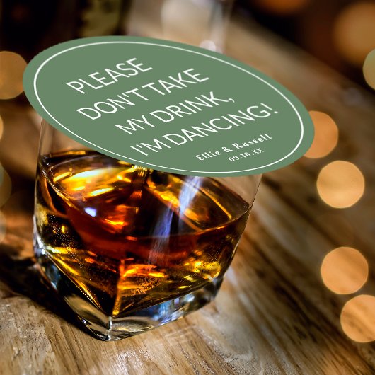 飲み物を飲まないで私は踊り結婚 ラウンドペーパーコースター