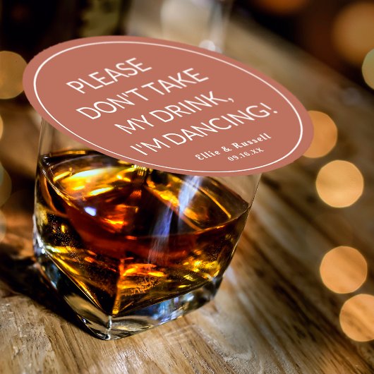 飲み物を飲まない私は踊りの結婚埃っぽいバラ ラウンドペーパーコースター