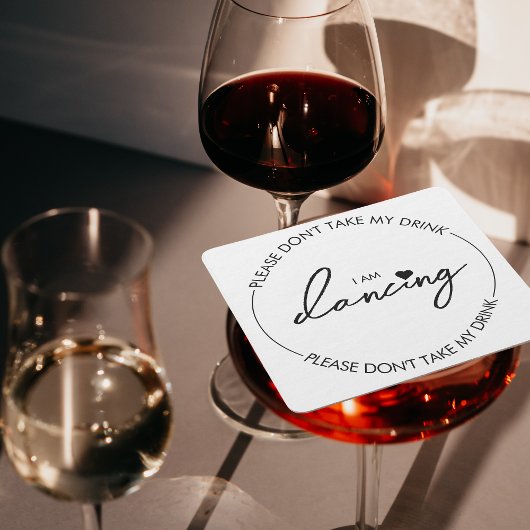 飲み物を飲まない私は踊りミニマルモダン ラウンドペーパーコースター