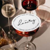 飲み物を飲まない私は踊りミニマルモダン ラウンドペーパーコースター