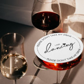 飲み物を飲まない私は踊りミニマルモダン ラウンドペーパーコースター