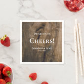 飲み物を飲む応援!ウッド素朴結婚ズ スタンダードカクテルナプキン (インサイチュ)