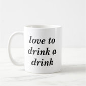 飲み物を飲む愛 コーヒーマグカップ (左)