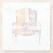 飲み物を飲んでいる間に元気を取り戻す ガラスコースター (裏面)