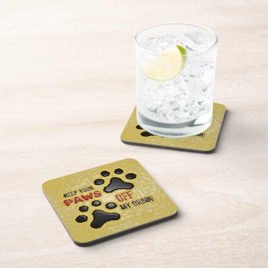 飲み物を3D前足で!コルクコースター コースター (右側)