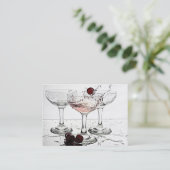 飲み物ガラス 名刺 (スタンド正面)