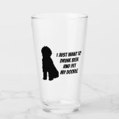 飲み物ビールは及び私の落書きをかわいがります タンブラーグラス (正面)