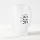 飲み物ビール頻繁にユーモアのあるなビールスローガン フロストグラスビールジョッキ (正面右)