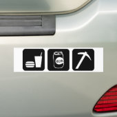 飲み物ビールRockhoundのバンパーステッカーを食べて下さい バンパーステッカー (車上)