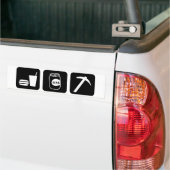 飲み物ビールRockhoundのバンパーステッカーを食べて下さい バンパーステッカー (トラック上)