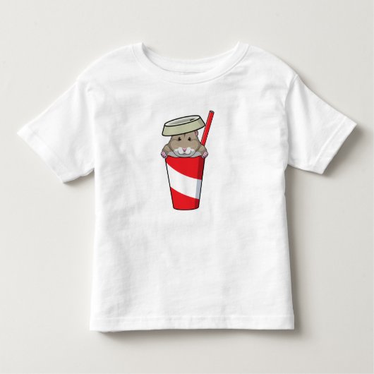 飲み物付きハムスター トドラーTシャツ (正面)