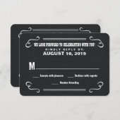 飲み物及びRSVPの西部のバーラップの結婚式の応答カードを食べて下さい 出欠カード (正面/裏面)