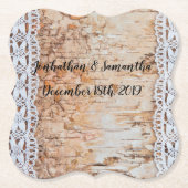 飲み物用コースターカントリーバーンウッドレーストリムエッジ ペーパーコースター (正面)