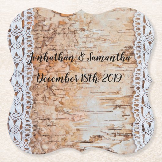 飲み物用コースターカントリーバーンウッドレーストリムエッジ ペーパーコースター (正面)