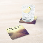 飲み物用コースターサンライズ経路歩道パス側W スクエアペーパーコースター (インサイチュ)