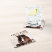 飲み物用コースターブーツカントリーウ素朴ェスタン衣服B スクエアペーパーコースター (インサイチュ)