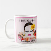 飲み物用品のマグ"平和なフラワー・ガール" コーヒーマグカップ (左)