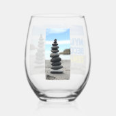 飲み物用品クラシックワインタンブラー ステムなしワイングラス (裏面)