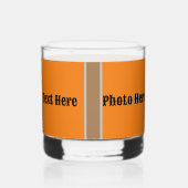 飲み物用品スタイル:印刷された岩ガラス写真 |文字。 ウイスキーグラス (左)