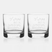 飲み物用品スタイル：印刷された岩ガラス、セット ウイスキーグラス (裏面)