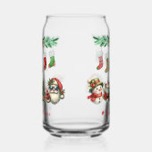 飲み物用品セットクリスマスの基本の缶形ガラス ガラス缶 (左)