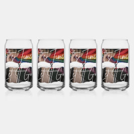 飲み物用品セット印刷缶ガラス ガラス缶