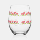 飲み物用品セット：エキゾチック花 ステムなしワイングラス (左)