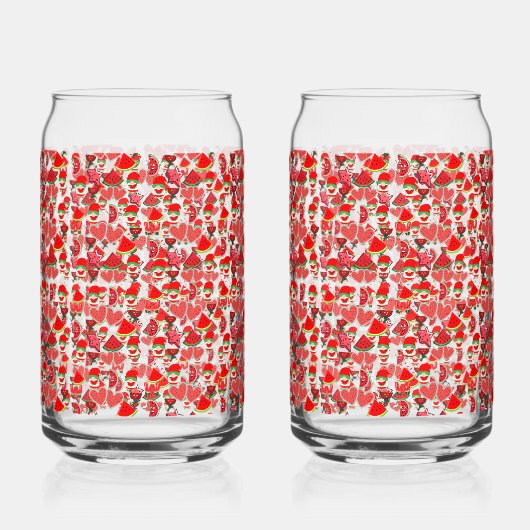 飲み物用品セット ガラス缶 (正面)