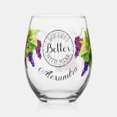 飲み物用品セット ステムなしワイングラス (正面)