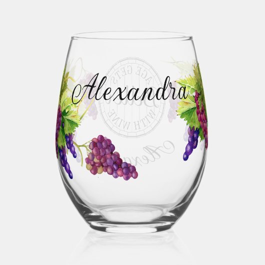 飲み物用品セット ステムなしワイングラス (裏面)