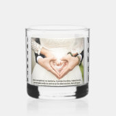 飲み物用品結婚の写真と名前rocks Glass。 ウイスキーグラス (裏面)