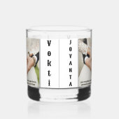 飲み物用品結婚の写真と名前rocks Glass。 ウイスキーグラス (右)