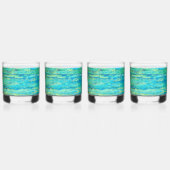 飲み物用品4のプリントアート ウイスキーグラス (左)