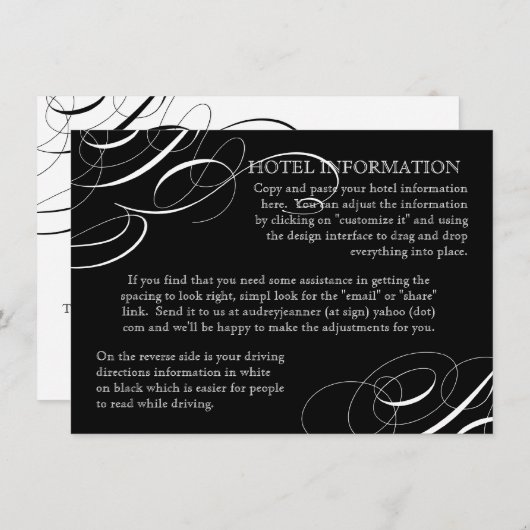 、飲み物結婚します書道の渦巻の招待を食べて下さい エンクロージャーカード (正面/裏面)