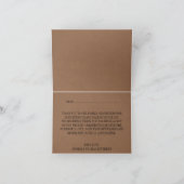 、飲み物食べて下さい及びクラフトの結婚したで素朴な結婚式があって下さい サンキューカード (内部)