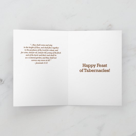 、飲み物食べて下さい及びタバナクルカードの神聖な饗宴があって下さい カード (内部)