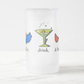 -飲み物食べて下さい及び恐いがあって下さい フロストグラスビールジョッキ (中央)